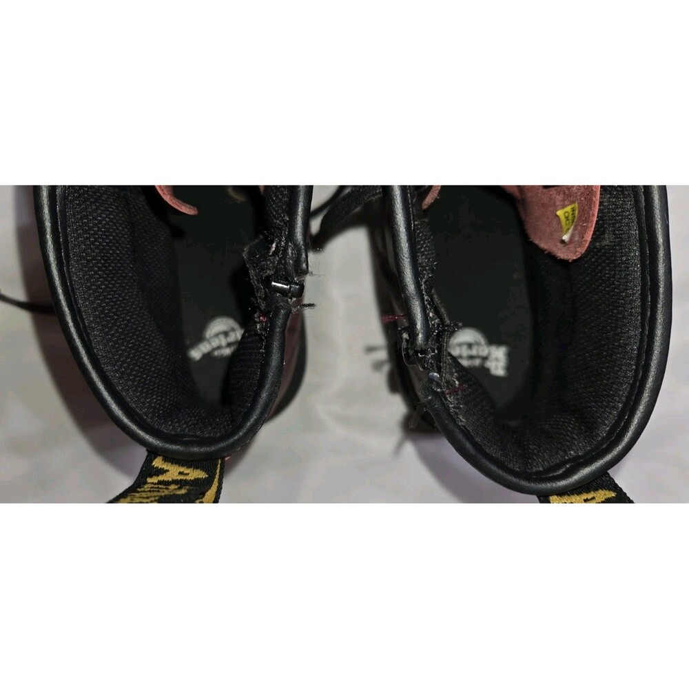 Dr. Martens Boots Big Kids Size 3 Real  Maroon Leather Shoes Air Wair - Picture 7 of 15